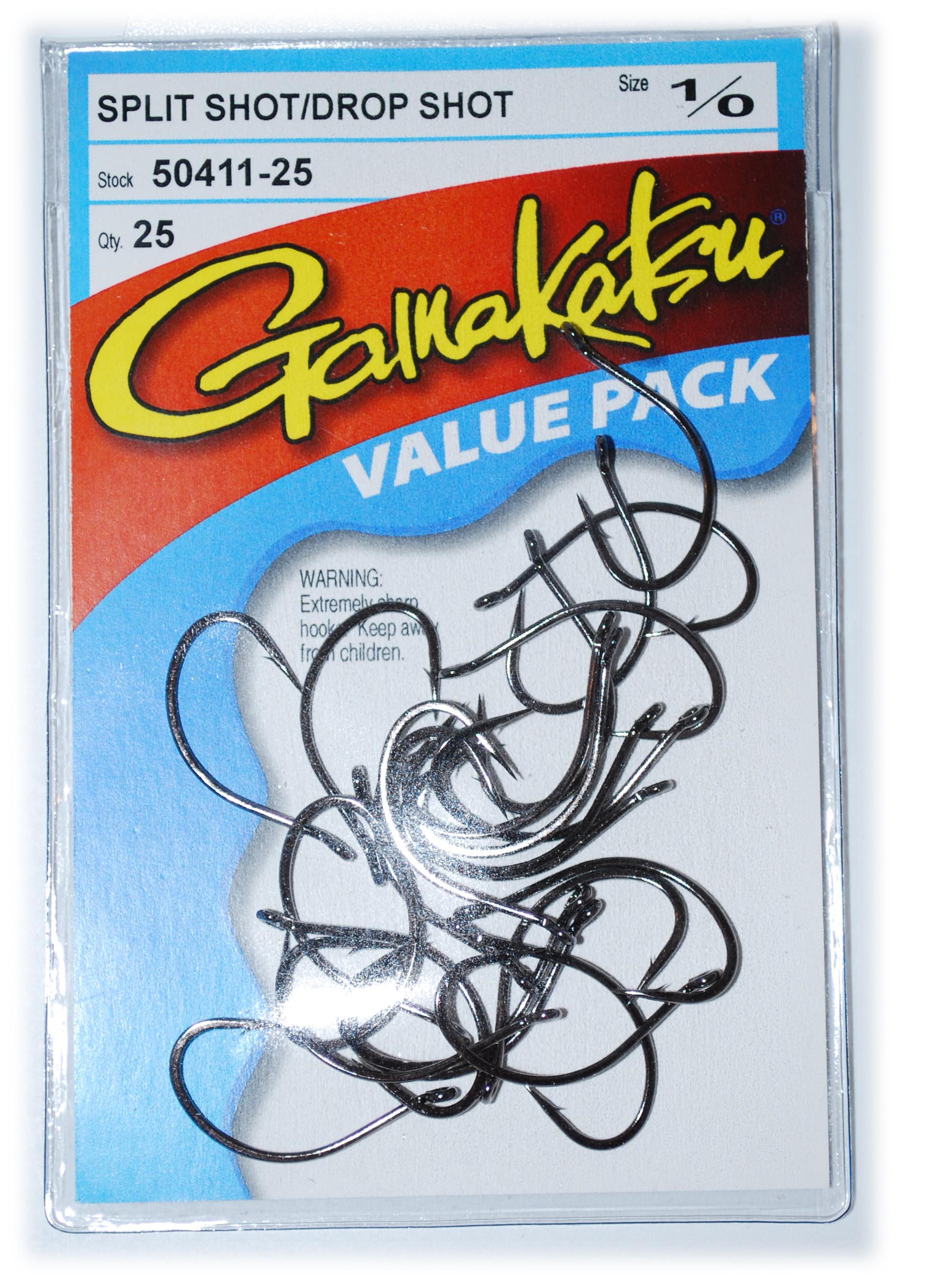 Gamakatsu Drop Shot Hook - Size 1/0 - Value Pack qty 25 hooks - Welcome to  Tight Lipped Tactics